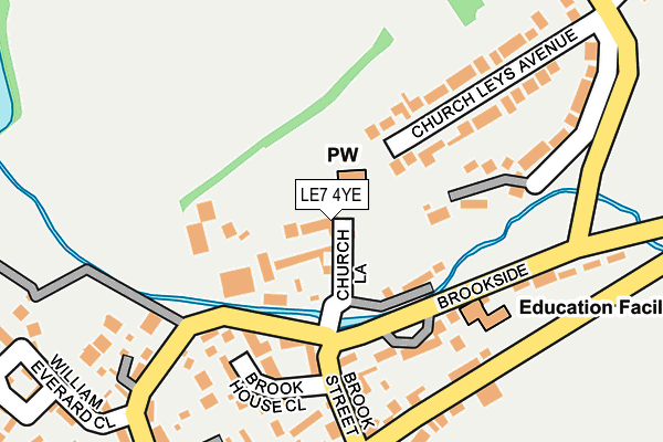 LE7 4YE map - OS OpenMap – Local (Ordnance Survey)