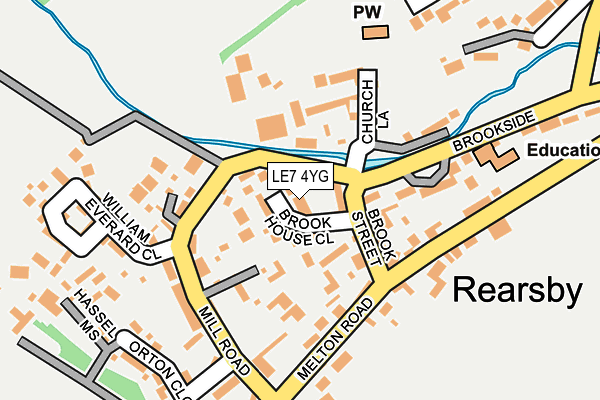 LE7 4YG map - OS OpenMap – Local (Ordnance Survey)
