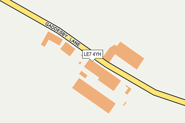 LE7 4YH map - OS OpenMap – Local (Ordnance Survey)