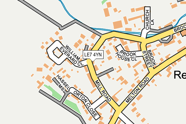 LE7 4YN map - OS OpenMap – Local (Ordnance Survey)