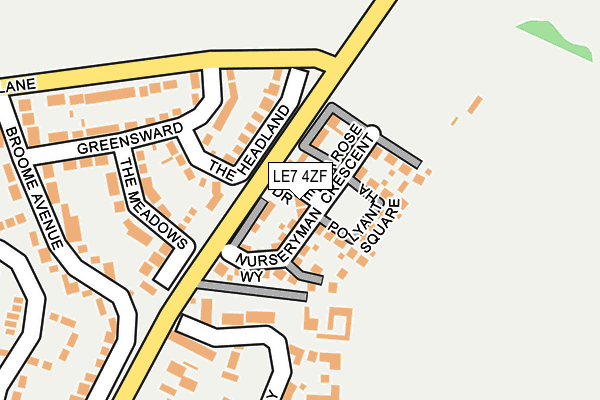 LE7 4ZF map - OS OpenMap – Local (Ordnance Survey)