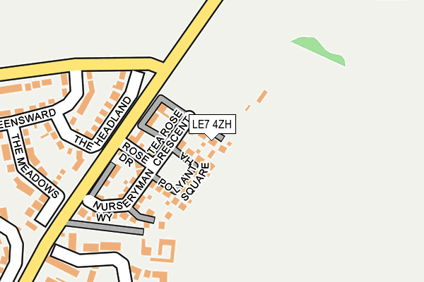 LE7 4ZH map - OS OpenMap – Local (Ordnance Survey)