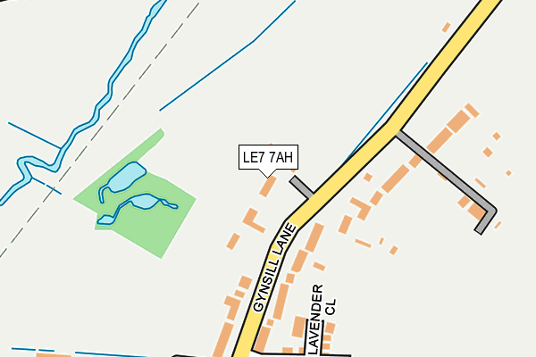 LE7 7AH map - OS OpenMap – Local (Ordnance Survey)