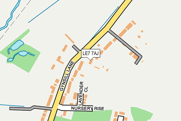 LE7 7AJ map - OS OpenMap – Local (Ordnance Survey)