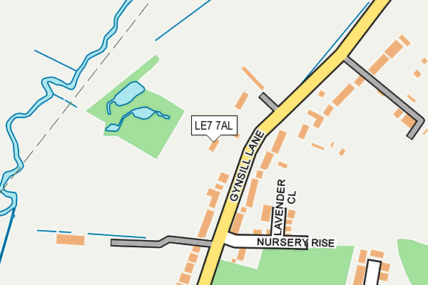 LE7 7AL map - OS OpenMap – Local (Ordnance Survey)