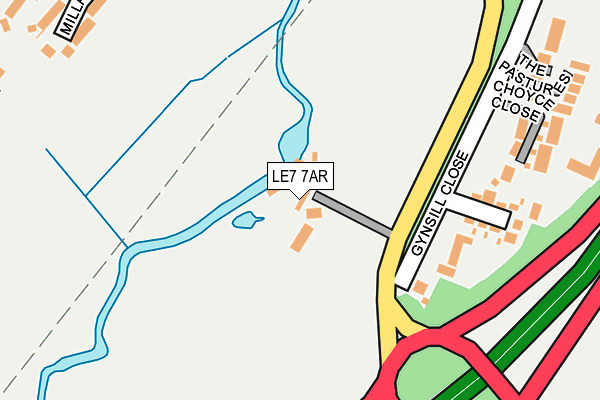 LE7 7AR map - OS OpenMap – Local (Ordnance Survey)