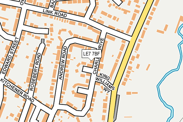 LE7 7BF map - OS OpenMap – Local (Ordnance Survey)