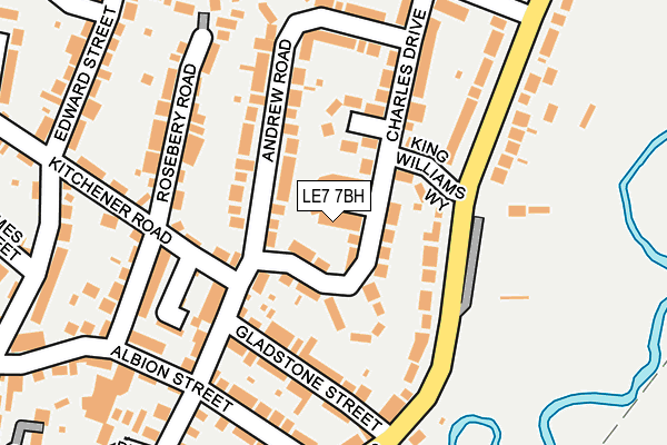 LE7 7BH map - OS OpenMap – Local (Ordnance Survey)