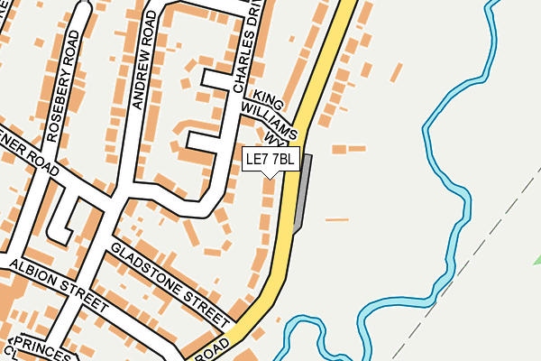 LE7 7BL map - OS OpenMap – Local (Ordnance Survey)