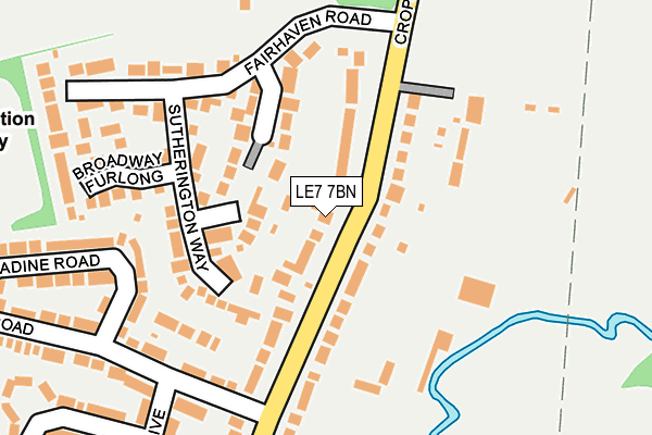 LE7 7BN map - OS OpenMap – Local (Ordnance Survey)