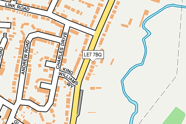 LE7 7BQ map - OS OpenMap – Local (Ordnance Survey)