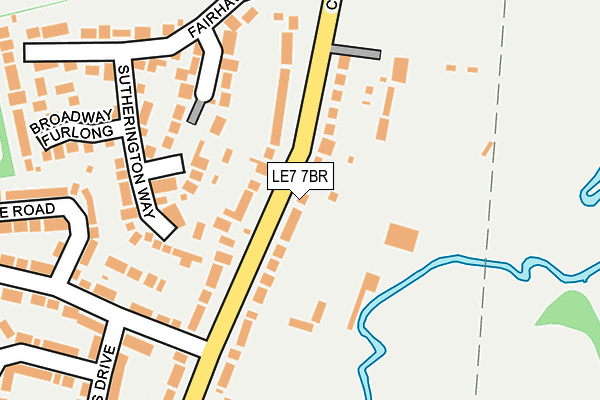 LE7 7BR map - OS OpenMap – Local (Ordnance Survey)