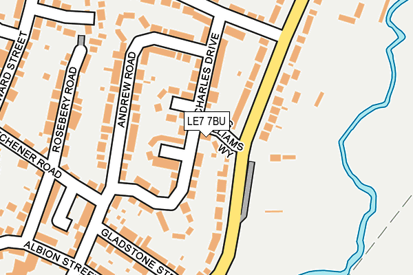 LE7 7BU map - OS OpenMap – Local (Ordnance Survey)