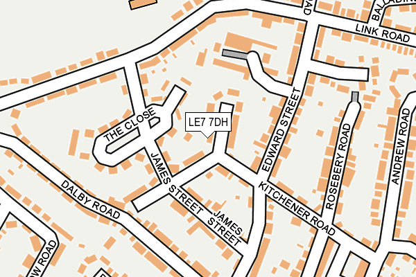 LE7 7DH map - OS OpenMap – Local (Ordnance Survey)