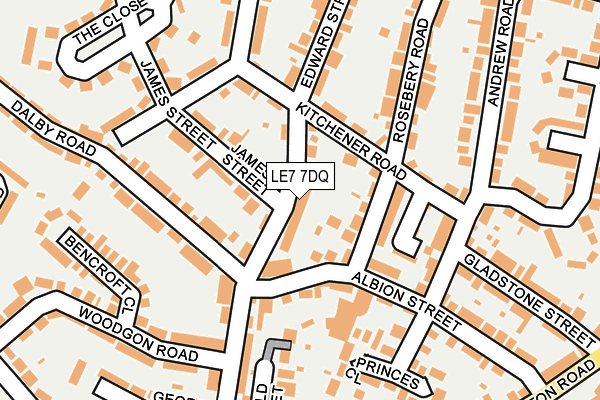 LE7 7DQ map - OS OpenMap – Local (Ordnance Survey)
