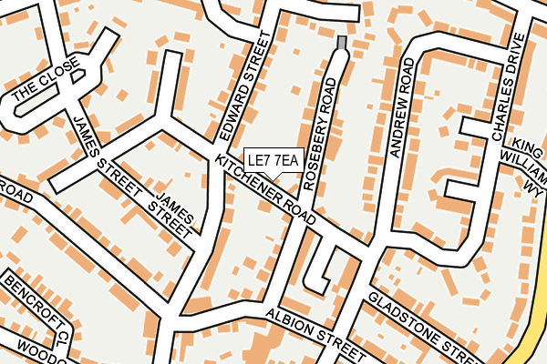 LE7 7EA map - OS OpenMap – Local (Ordnance Survey)