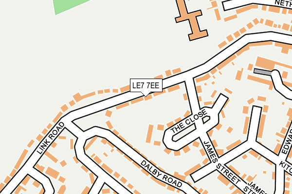 LE7 7EE map - OS OpenMap – Local (Ordnance Survey)