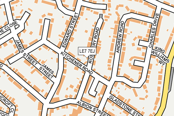 LE7 7EJ map - OS OpenMap – Local (Ordnance Survey)