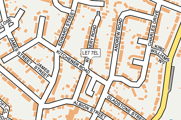 LE7 7EL map - OS OpenMap – Local (Ordnance Survey)