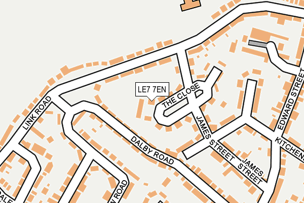 LE7 7EN map - OS OpenMap – Local (Ordnance Survey)