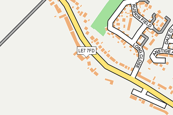 LE7 7FD map - OS OpenMap – Local (Ordnance Survey)