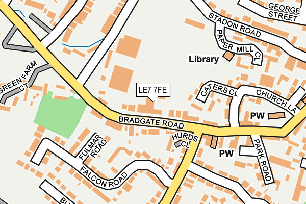 LE7 7FE map - OS OpenMap – Local (Ordnance Survey)
