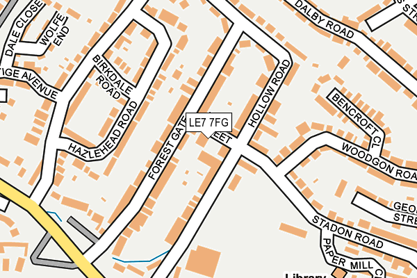 LE7 7FG map - OS OpenMap – Local (Ordnance Survey)