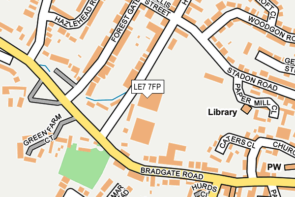 LE7 7FP map - OS OpenMap – Local (Ordnance Survey)