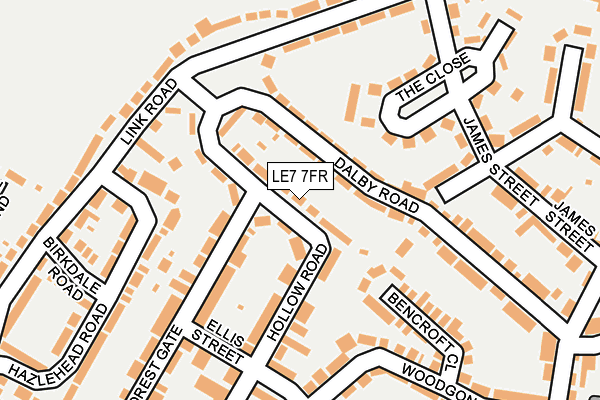 LE7 7FR map - OS OpenMap – Local (Ordnance Survey)