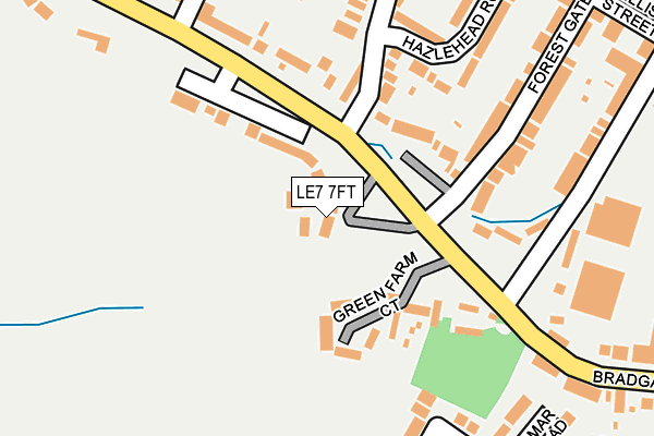 LE7 7FT map - OS OpenMap – Local (Ordnance Survey)