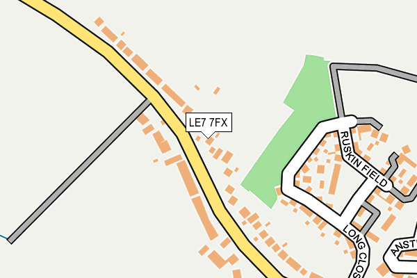 LE7 7FX map - OS OpenMap – Local (Ordnance Survey)