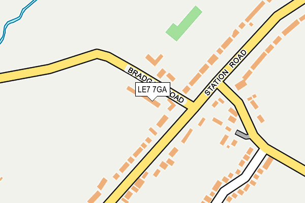 LE7 7GA map - OS OpenMap – Local (Ordnance Survey)