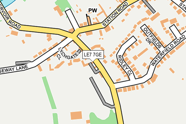 LE7 7GE map - OS OpenMap – Local (Ordnance Survey)