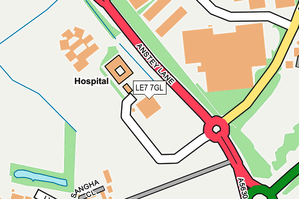 LE7 7GL map - OS OpenMap – Local (Ordnance Survey)