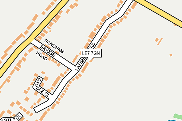 LE7 7GN map - OS OpenMap – Local (Ordnance Survey)