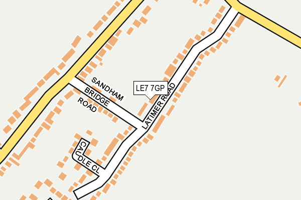 LE7 7GP map - OS OpenMap – Local (Ordnance Survey)
