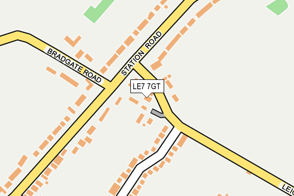 LE7 7GT map - OS OpenMap – Local (Ordnance Survey)