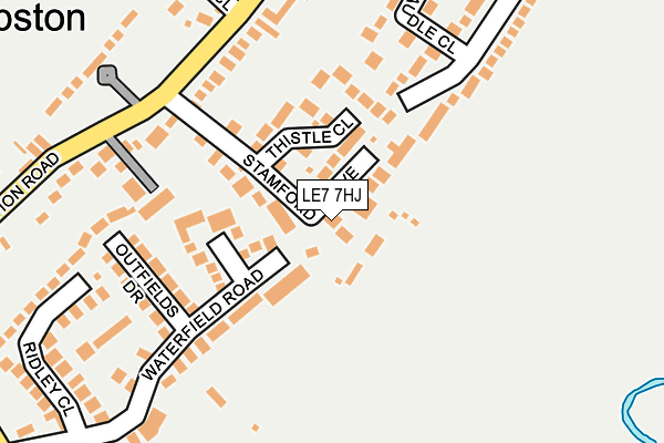 LE7 7HJ map - OS OpenMap – Local (Ordnance Survey)