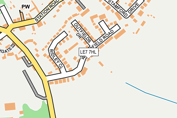 LE7 7HL map - OS OpenMap – Local (Ordnance Survey)