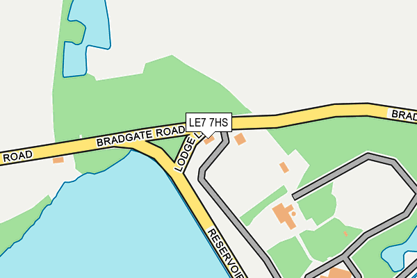 LE7 7HS map - OS OpenMap – Local (Ordnance Survey)