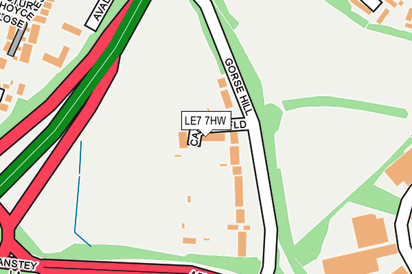 LE7 7HW map - OS OpenMap – Local (Ordnance Survey)