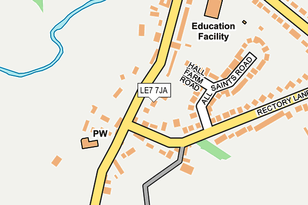 LE7 7JA map - OS OpenMap – Local (Ordnance Survey)