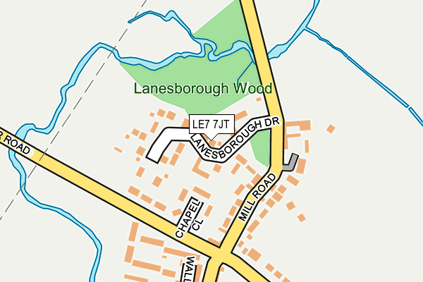 LE7 7JT map - OS OpenMap – Local (Ordnance Survey)