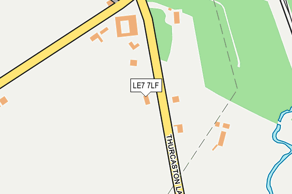 LE7 7LF map - OS OpenMap – Local (Ordnance Survey)