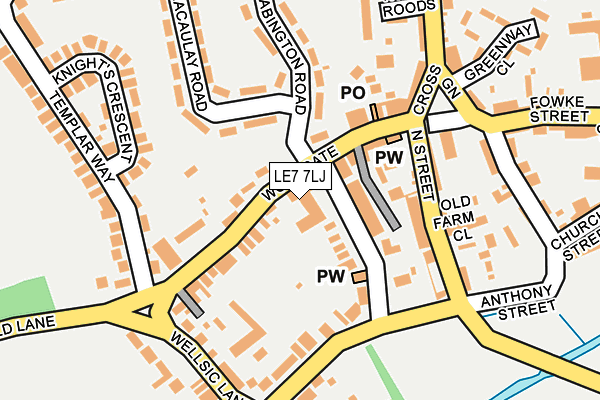 LE7 7LJ map - OS OpenMap – Local (Ordnance Survey)