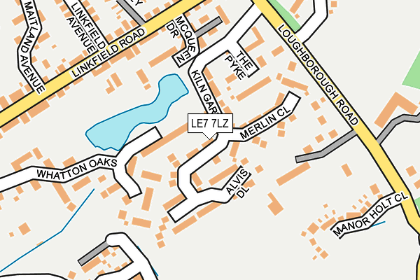 LE7 7LZ map - OS OpenMap – Local (Ordnance Survey)