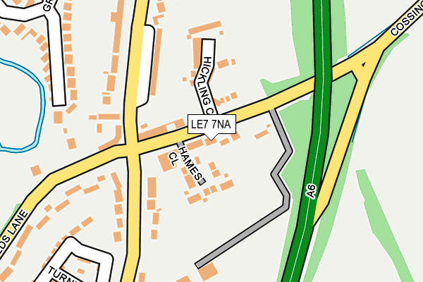 LE7 7NA map - OS OpenMap – Local (Ordnance Survey)
