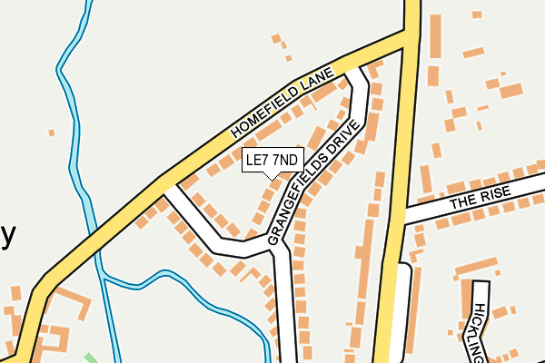 LE7 7ND map - OS OpenMap – Local (Ordnance Survey)