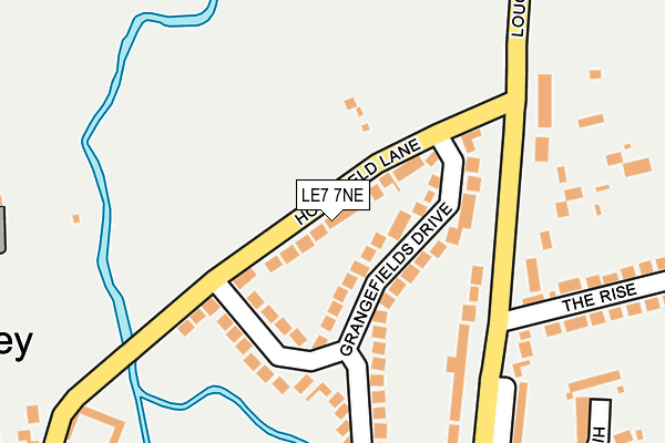 LE7 7NE map - OS OpenMap – Local (Ordnance Survey)