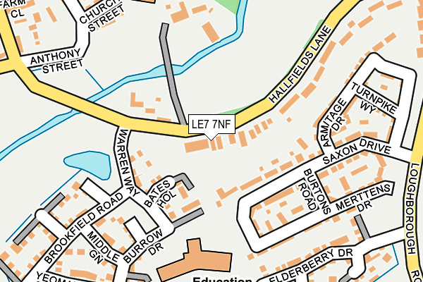 LE7 7NF map - OS OpenMap – Local (Ordnance Survey)
